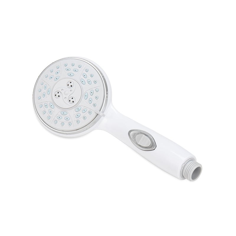 Camco RV Shower Head  Features Convenient OnOff Switch  5 Different Spray Patterns  Designed to Conserve Potable Water  Simple to Clean wRubber Spray Tips  White 43711