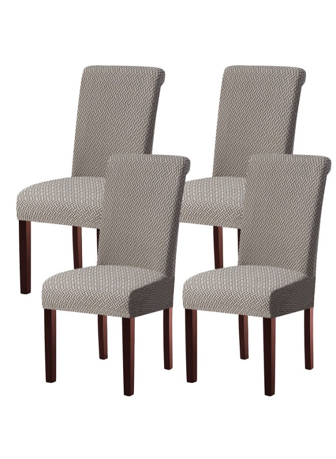 POWER 4-Piece Set of Stretch Dining Chair Covers, Elastic Jacquard Chair Covers, Removable and Washable Chair Covers, Suitable for Restaurants, Kitchens, Hotels, and Banquet Halls - Image 1