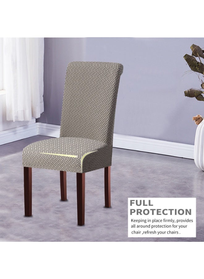 POWER 4-Piece Set of Stretch Dining Chair Covers, Elastic Jacquard Chair Covers, Removable and Washable Chair Covers, Suitable for Restaurants, Kitchens, Hotels, and Banquet Halls - Image 4