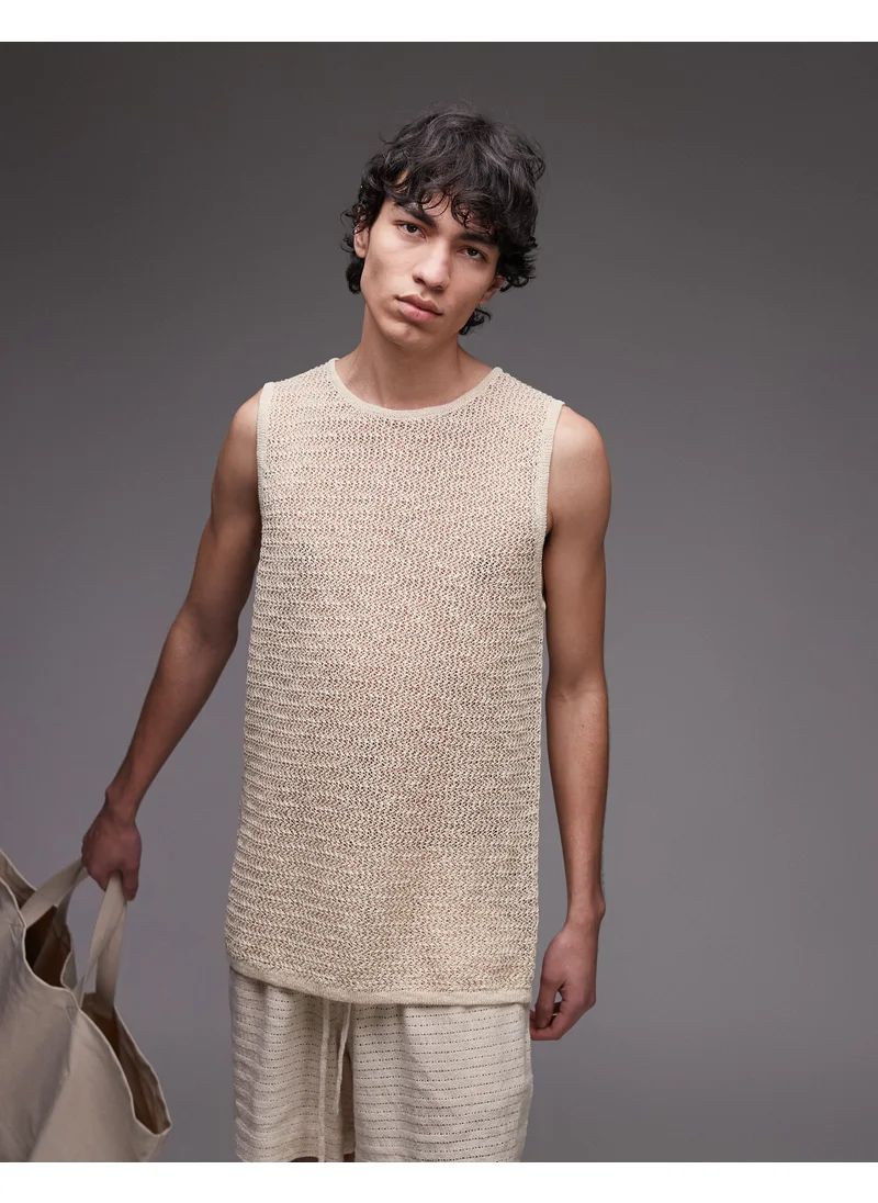 توب مان Knitted Relaxed Vest