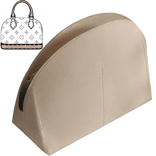 Soyizom Purse Organizer for Alma insert, Felt Bag Organizer Purse Organizer Insert For Alma PM BB insert organizer(PM,Beige) - Image 1