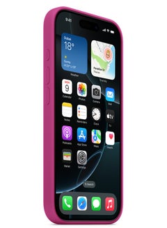 Silicone Apple MagSafe 16 Pro Silicone Case with MagSafe – Fuchsia  - Image 2