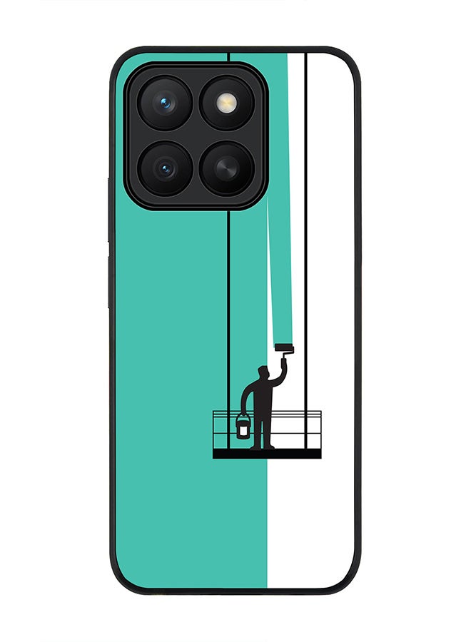 Stylizedd For Honor X8c Case,Slim fit Camera Protection, Shockproof Thin Phone cover  - Paint Hanger (Green)