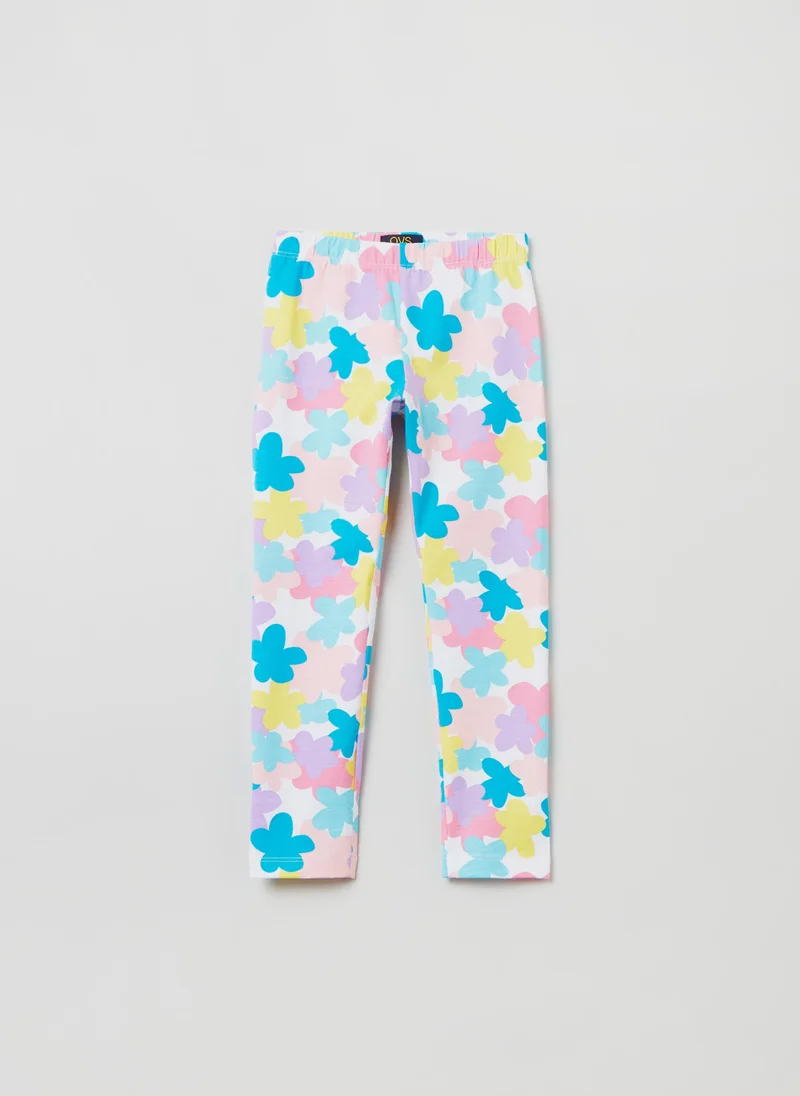 او في اس OVS Leggings With Flower Print