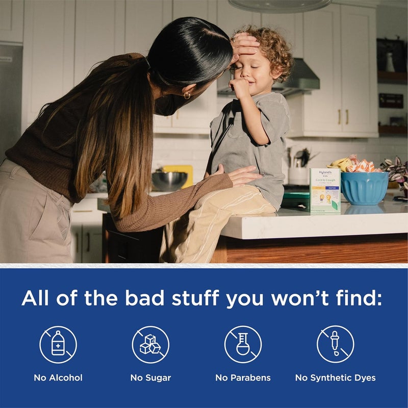 Hyland's Kids Cold and Cough Nighttime Cough Syrup Medicine for Kids Ages 2 and up Decongestant Sore Throat relief and Sleeplessness Relief of Common Cold Symptoms 4 Fl Oz - Image 4