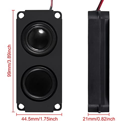 AEDIKO 2pcs 5W 8 Ohm Mini Speaker Full-Range Double Cavity Advertising Machine Small Speaker 3.3V 5V with JST-PH2.5mm-2 pin Interface - Image 4