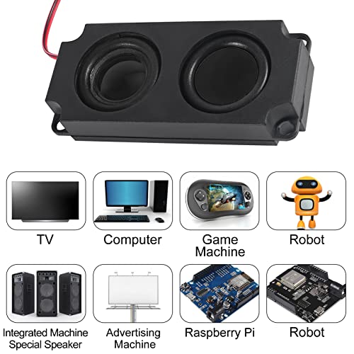 AEDIKO 2pcs 5W 8 Ohm Mini Speaker Full-Range Double Cavity Advertising Machine Small Speaker 3.3V 5V with JST-PH2.5mm-2 pin Interface - Image 5