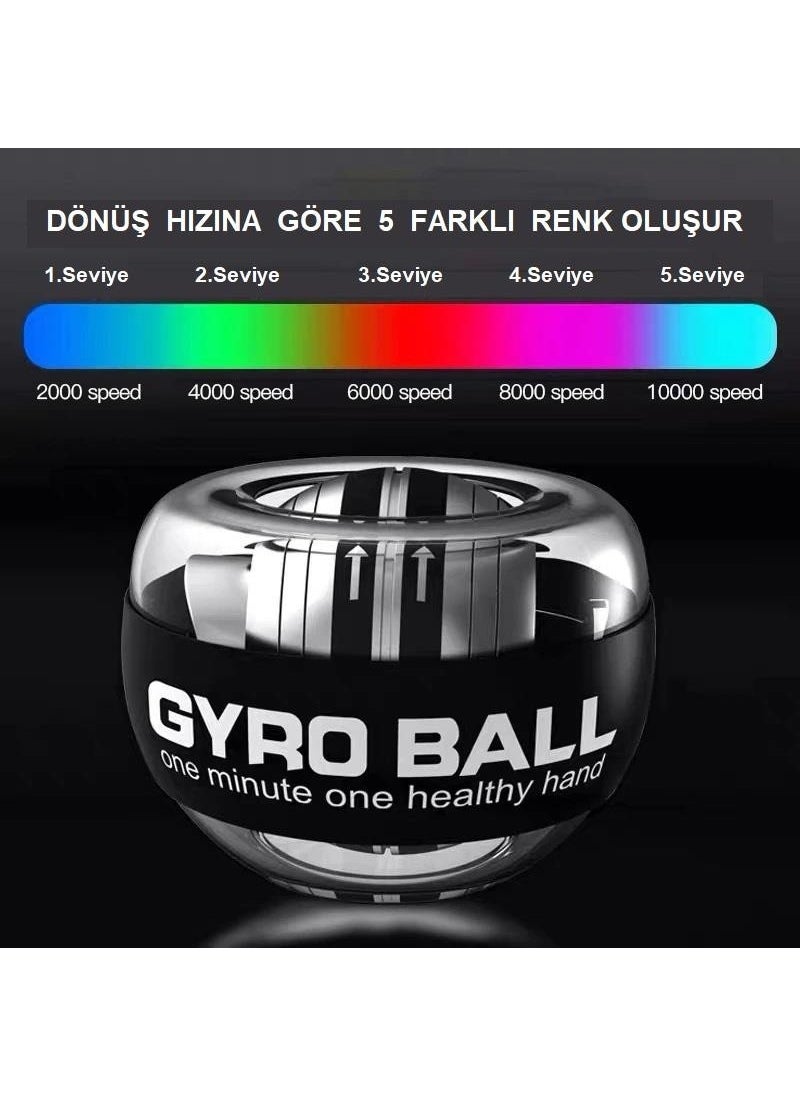 Upway Gyro Ball Hand Wrist Exercise Ball Automatic Gyroscope Arm Force Fitness Equipment  - Image 3