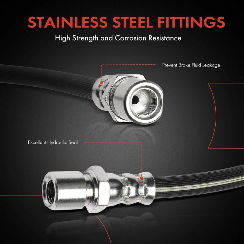 A-Premium Brake Hydraulic Hose for Jaguar XJS 1993-1996 - Image 4