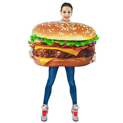 KalcyKizz Pizza Food Unisex Adult Costume (Hamburger) - Image 1