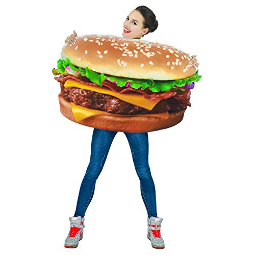 KalcyKizz Pizza Food Unisex Adult Costume (Hamburger) - Image 2