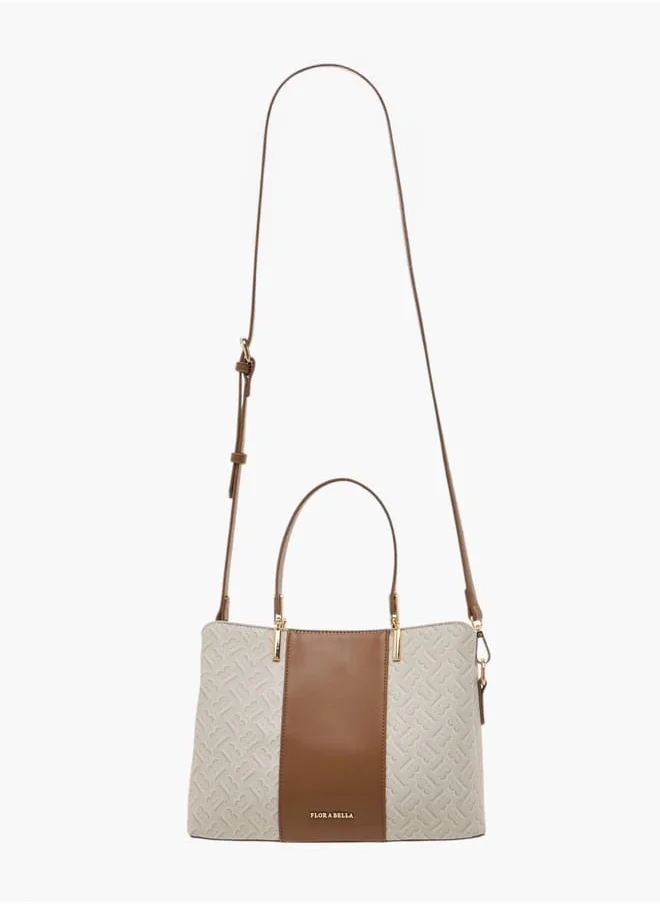 فلورا بيلا من شو إكسبرس Womens Monogram Textured Tote Bag With Zip Closure