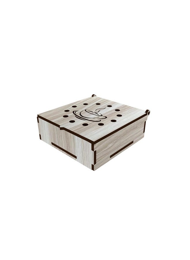 12 FOX Off White Textured Wood2 Wooden Tea Coaster Set of 6 - Image 1