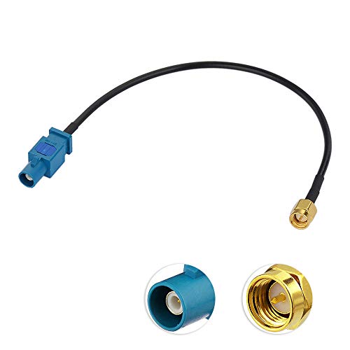 Bingfu Fakra Z Male to SMA Male Vehicle Antenna Adapter Cable 30cm 12 inch for Car Stereo Android Head Unit GPS Navigation FM AM Radio Sirius XM Satellite Radio 4G LTE TEL Telematics Bluetooth Module - Image 1