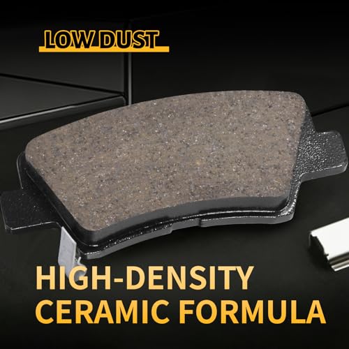 HYFTJYZ Ceramic Rear Brake Pads Set Compatible with Hyundai Accent/Elantra/Elantra GT/Elantra Coupe/Sonata/Veloster;Kia Cadenza/Forte Koup/Soul/Optima/Forte/Forte5/Rio/Soul EV (D1544) - Image 4