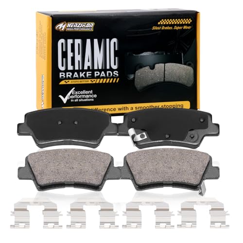 HYFTJYZ Ceramic Rear Brake Pads Set Compatible with Hyundai Accent/Elantra/Elantra GT/Elantra Coupe/Sonata/Veloster;Kia Cadenza/Forte Koup/Soul/Optima/Forte/Forte5/Rio/Soul EV (D1544) - Image 1
