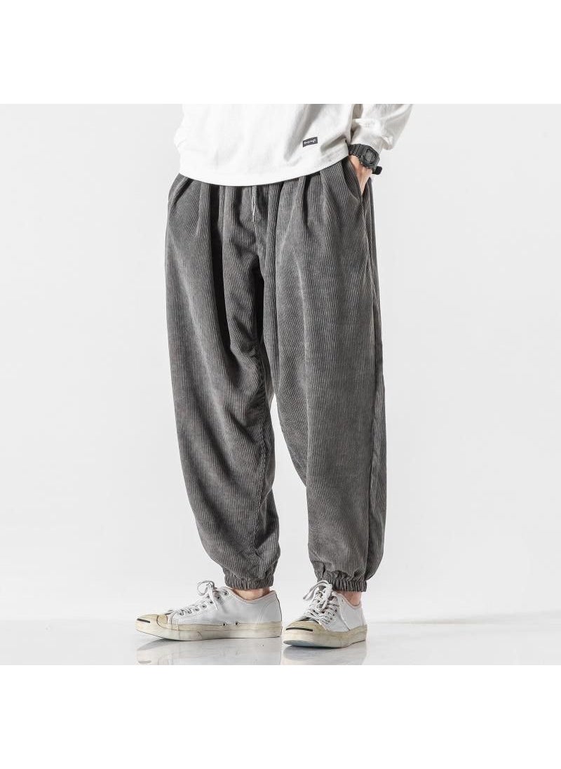 Generic - Chinese Style Corduroy Casual Pants Mens Brown - Image 1