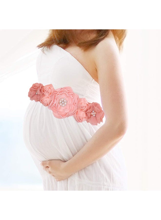 Mommy to Be u0026 Daddy to Be Ribbons Flower Belly Belt Set - Ideal for Baby Shower Celebrations - Image 4