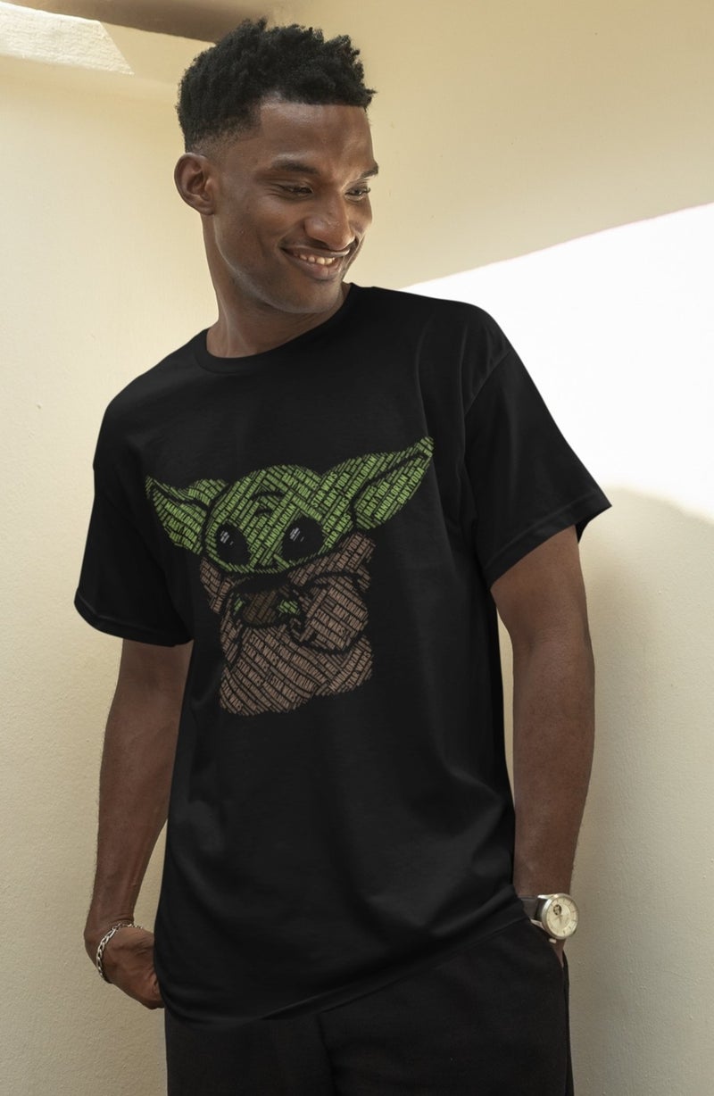 Fuddy Moda Fuddy Fashion Calligraphic Baby Yoda Printed T-Shirt Men-Women Starwars Printed T-Shirt - Image 4