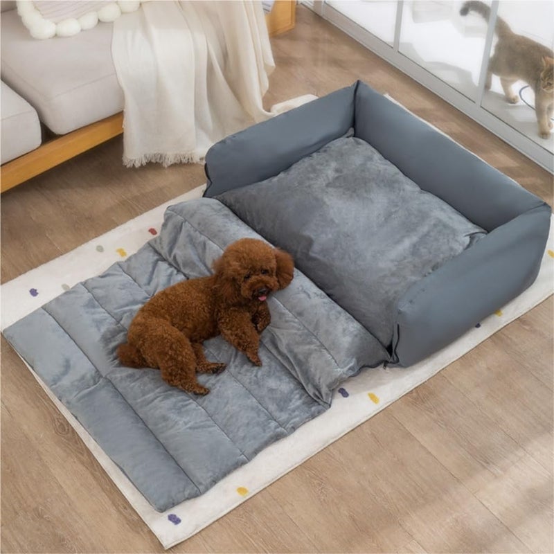 Dog Bed Dog Kennel Autumn and Winter Warm Detachable Pet Kennel Creative Thickened Large Dog Bed with Roof Dog Kennel Pet Bed (Color : Beige, Size : Medium) (Beige Large) - Image 4
