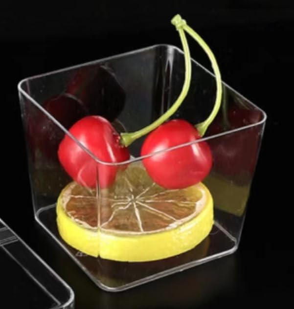 zappy 100 Pk 5 oz Plastic Dessert Cups Mini Dessert Cups with Spoons Appetizer CupsYogurt Parfait Glasses for Party Ice Cream Cups Trifle Bowl Clear Plastic Cups - Image 1