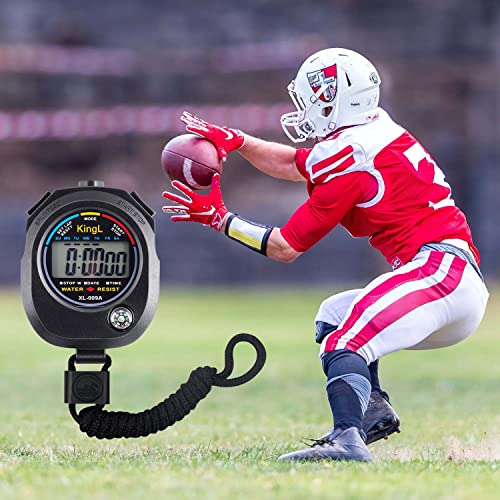 KingL Digital Stopwatch Timer - Interval Timer with Large Display (Stopwatch*10) - Image 4
