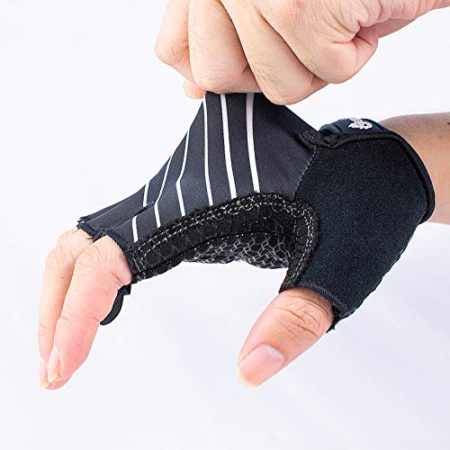 BURNLAB Flex Gym Gloves for Men and Women - Ideal for Weightlifting, Cycling, Crossfit, Offers Good Grip and Soft Padding (Force Black, Medium) - Image 4