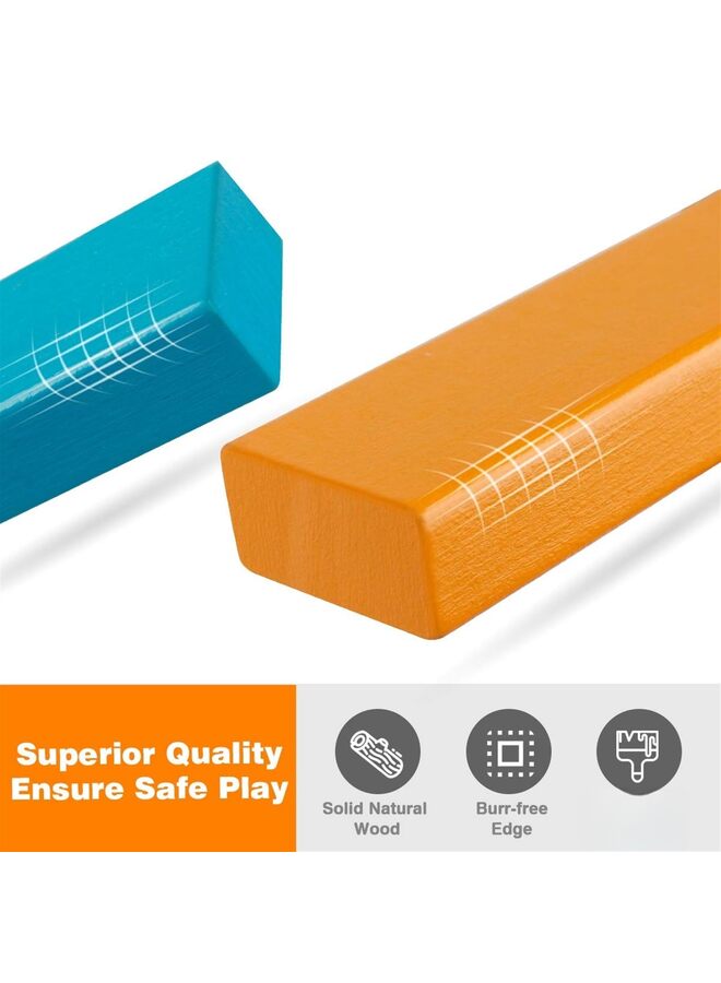 لعبة تكديس المكعبات الخشبية، مكعبات برج ملونة قابلة للإمالة، أحجية التوازن، ألعاب مونتيسوري، تصنيف التعلم، ألعاب عائلية، ألعاب ألغاز، هدايا - Image 2