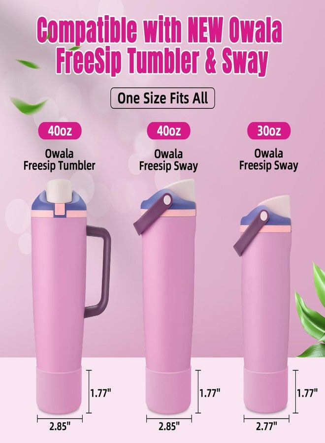 BKBY 2PCS Silicone Boot Compatible with Owala 30oz & 40oz FreeSip Sway Bottles & Tumblers, Protective Anti-Slip Bottom Cover Sleeve for Freesip Sway Tumbler - Image 2