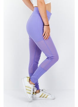 Reebok Women Sportswear Fit Brand Logo Training Pants, Violet  - Image 2