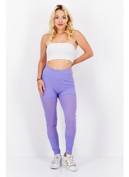 Reebok Women Sportswear Fit Brand Logo Training Pants, Violet  - Image 3