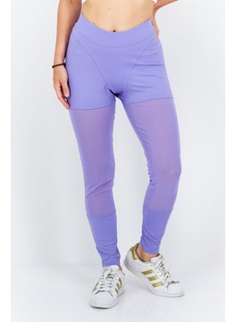 Reebok Women Sportswear Fit Brand Logo Training Pants, Violet  - Image 1
