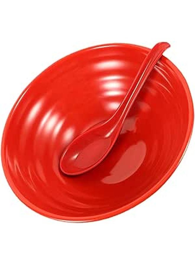 Coffee Melamine Noodle Bowl Set 2pcs Sturdy Soup Bowls for Hot Pot Home Restaurant Use - Image 1