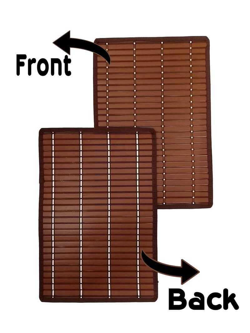 Saffron Decors Heat Resistant, Waterproof 2mm Thick PVC Placemats for Dining Table|Eco-Friendly Colorful Place Mats for Dining Table, Dining Table Mates (6Pcs, Brown)- 12X18 inch - Image 2