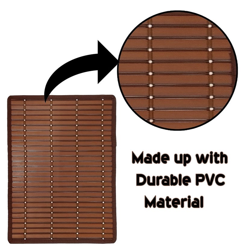 Saffron Decors Heat Resistant, Waterproof 2mm Thick PVC Placemats for Dining Table|Eco-Friendly Colorful Place Mats for Dining Table, Dining Table Mates (6Pcs, Brown)- 12X18 inch - Image 5