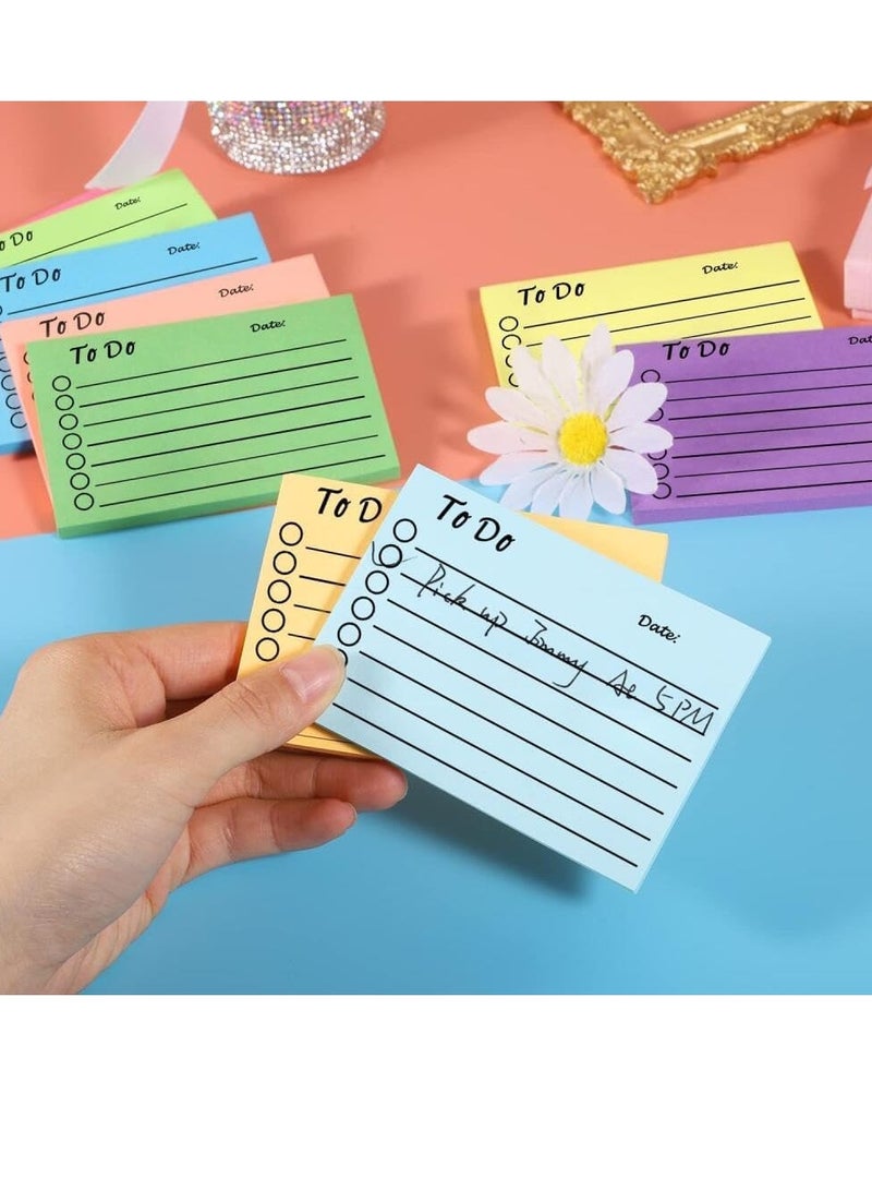 9Pack To Do List Sticky Notes,450Sheets Colorful Notes Self-Stick to Do List Notepad with Line,Extra sticky Adhesive Memo Sticky Notes for Home Office School Planner Reminder Supplies - Image 3