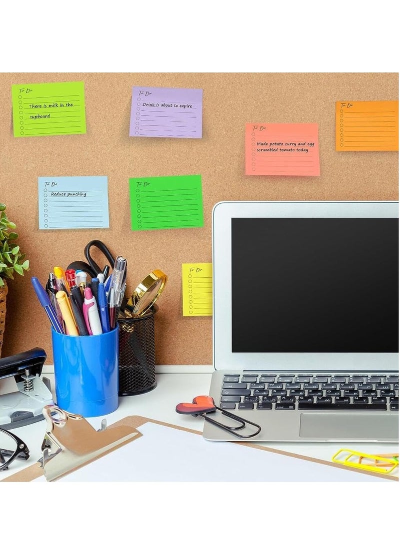 9Pack To Do List Sticky Notes,450Sheets Colorful Notes Self-Stick to Do List Notepad with Line,Extra sticky Adhesive Memo Sticky Notes for Home Office School Planner Reminder Supplies - Image 4