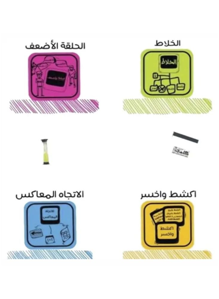 بريميم لعبة كلامجا العربية العائلية لأربعة لاعبين – لعبة تحدّي المزج والاكتشاف والتفكير والإكمال للأطفال والكبار - Image 2