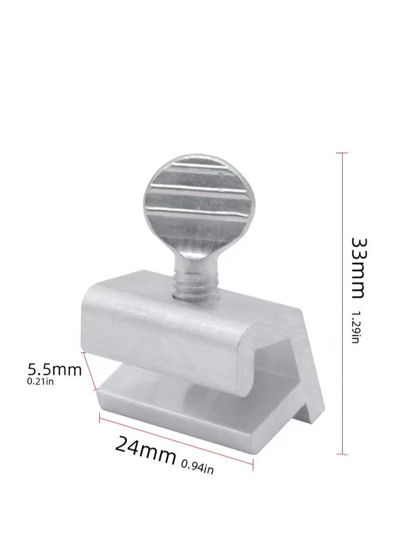 Generic - Sliding Window Locks Aluminum Metal Window Locks Security Safety Door Locks Adjustable Security Locks with Keys (Silver, 5 Sets) - Image 1