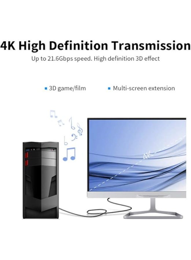 Mini DP to DP Adapter Cable 3m - High-Quality 4K@60Hz Male to Male Cord - Durable Replacement Cable for Laptops and Projectors - Practical for Professional Use - Image 1