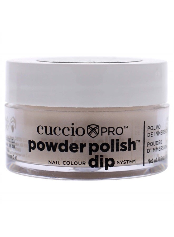 Cuccio Colour Powder Nail Polish - Lacquer For Manicure And Pedicure - Highly Pigmented Powder That Is Finely Milled - Durable Finish, Flawless Rich Color - Easy To Apply - Iridescent Cream - 0.5 Oz - Image 1