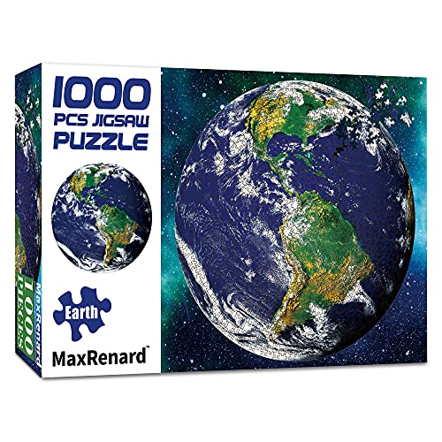 MaxRenard Game 1000 Pieces Jigsaw Puzzle Round Puzzle Toy The Earth - Image 5