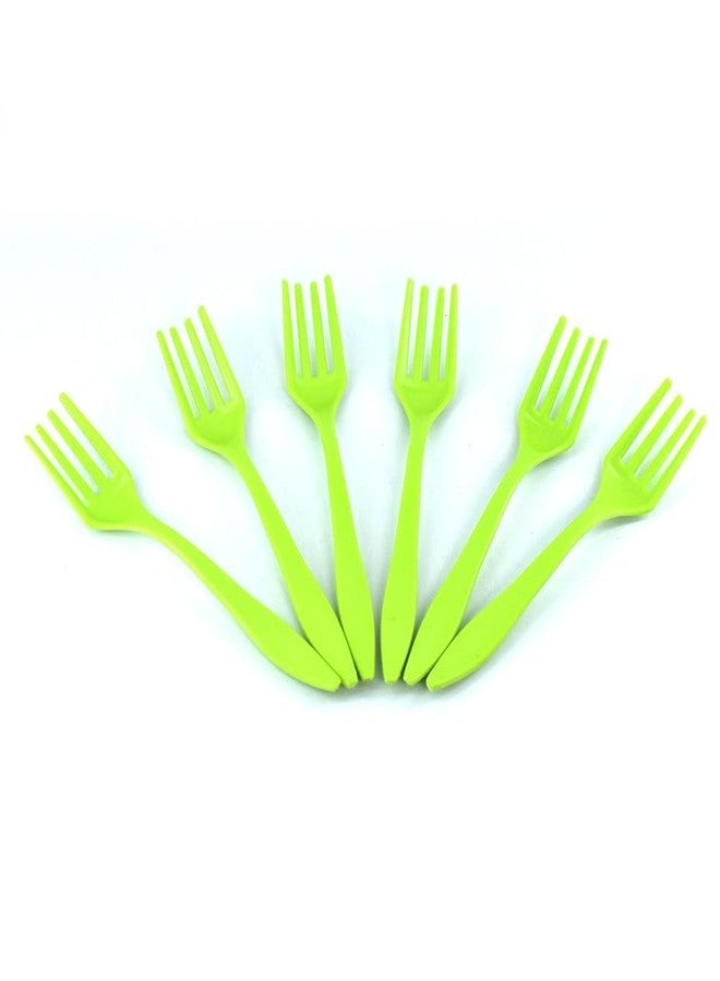 VIRTUEV Plastic Small Serving Fork Set – Set of 6, Dishwasher Safe and Ideal for Everyday Use – Convenient and Durable Serving Utensils, Pack of 1 - Image 1