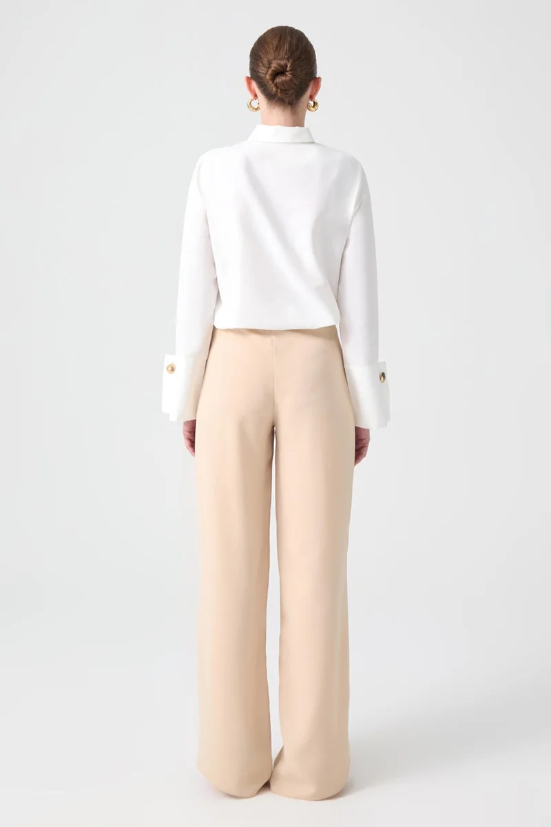 توتشي Wide Leg Crepe Trousers