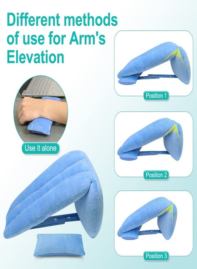 Zelen Arm Elevation Pillow Support Wedge with Mouse Wrist Pad Elevating Arm Medical Pillow Post Surgery Elevated Surgical Wedge Arm Pillows for Sleeping Wedge Foam Support Hand Elevator Arm - Image 4