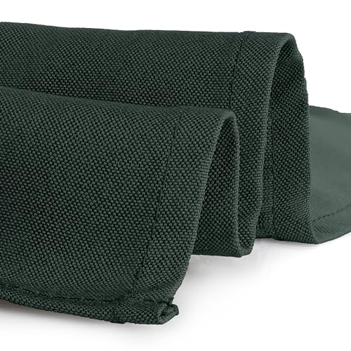 Gee Di Moda Square Tablecloth - 52 x 52 Inch Hunter Green Table Cloth for Small Square or Round Tables - Heavy Duty Washable Fabric - for Buffet Table, Holiday Party, Dinner, Wedding & Baby Shower - Image 3