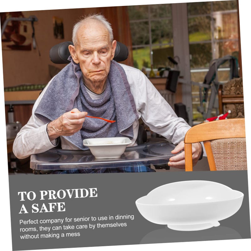 Suction Base Self Feeding Bowl Food Grade Lightweight Dining Dish with Spill Design for Independent Eating by Seniors - Image 3