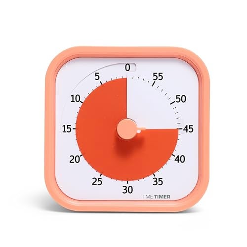 TIME TIMER Home MOD - 60 Minute Kids Visual Timer Home Edition - For Homeschool Supplies Study Tool, Timer for Kids Desk, Office Desk and Meetings with Silent Operation (Dreamsicle Orange) - Image 1