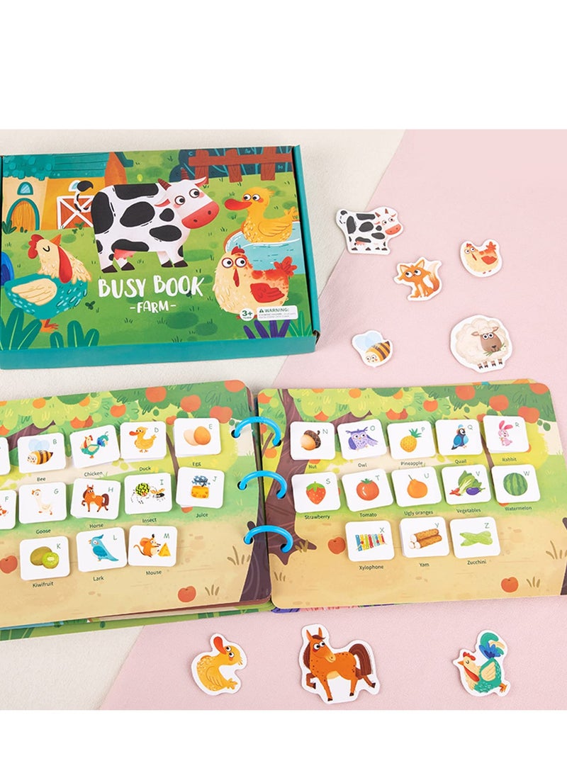 KASTWAVE Quiet Book for Young Children, 2 Pieces of Baby Early Education Scene Layout Sticker Puzzle Toy Dinosaur Animal Interactive Cognitive Book Suitable for Children to Develop Learning Skills  - Image 2