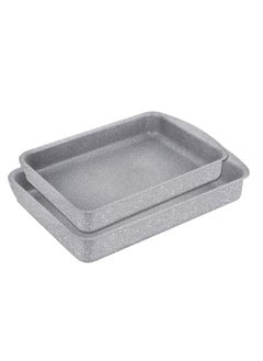PARFAIT 2-Piece Natural Force Non-Stick Marble Roasting Pan Grey 47 X 7.5 X 31.5 Cm Rtam02B/Grey 